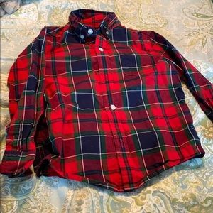 Janie and Jack Plaid Button Down, EUC